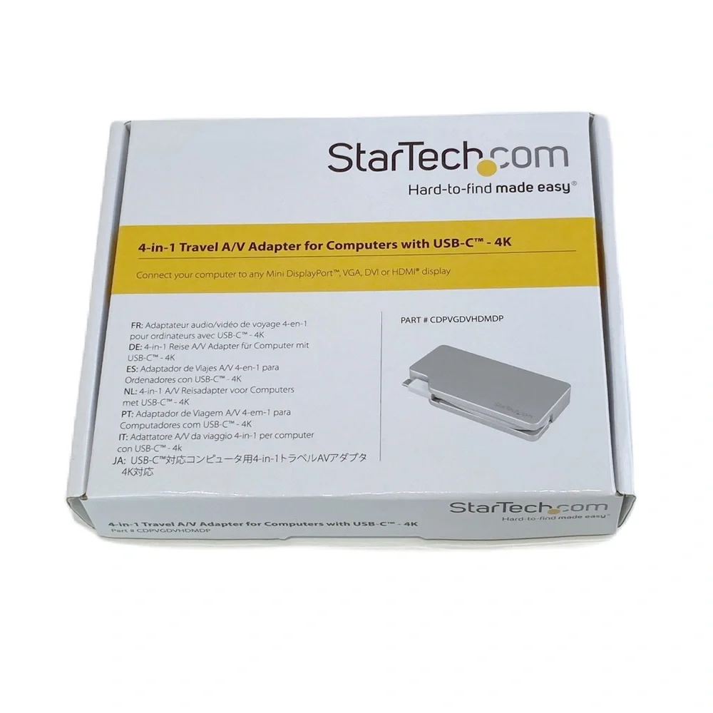 Startech 4-in-1 Travel A/V Adapter USB-C 4K Apple Macbook Or Windows Laptop